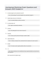 Journeyman Electrician Exam Questions and Answers 2023 Graded A+