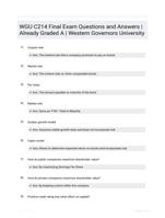 WGU C214 Final Exam Questions and Answers | Already Graded A | Western Governors University