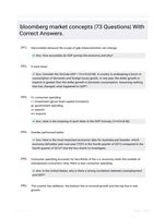 bloomberg market concepts |73 Questions| With Correct Answers.