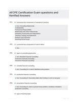 AFCPE Certification Exam questions and Verrified Answers