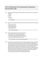 AFC Certification Pre-Assessment Questions and Answers pdf