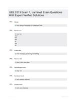 GEB 3213 Exam 1, trammell Exam  Questions With Expert Verified  Solutions