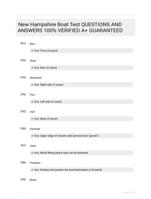 New Hampshire Boat Test QUESTIONS AND ANSWERS 100% VERIFIED A+ GUARANTEED