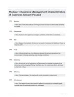 Module 1 Business Management Characteristics of Business Already Passed