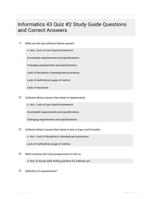 Informatics 43 Quiz #2 Study Guide Questions and Correct Answers