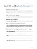 Log BOLC Exam 5 Questions And Answers