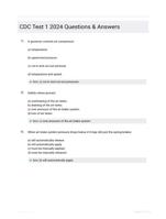 CDC Test 1 2024 Questions & Answers