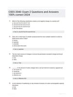 CSES 2040: Exam 2 Questions and Answers 100% correct 2024