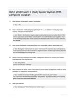 SUST 2000 Exam 2 Study Guide Wyman With Complete Solution