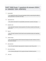 SUST 2000 Exam 1 questions & answers 2024 ( A+ GRADED 100% VERIFIED)