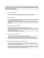 Tosca Tricentis AS2 Study Guide Questions and Correct Answers