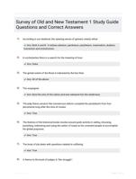 Survey of Old and New Testament 1 Study Guide Questions and Correct Answers