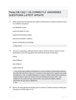 Peds/OB CAQ 1 25 CORRECTLY ANSWERED QUESTIONS LATEST UPDATE