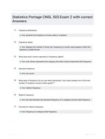 Statistics Portage CNSL 503 Exam 2 with correct Answers