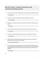 NR 224: Exam 1 Review Questions well answered already passed