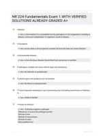 NR 224 Fundamentals Exam 1 WITH VERIFIED SOLUTIONS ALREADY GRADED A+