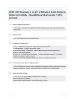 SCM 300 Module 6 Exam 2 DAVILA ASU Arizona State University - Question and answers 100% correct 