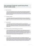 2nd semester Freshman world history finals STUDY GUIDE 2024)