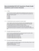 Musculoskeletal NCLEX Questions Study Guide Questions and Correct Answers