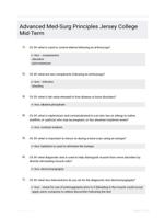 Advanced Med-Surg Principles Jersey College Mid-Term