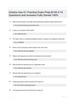 Ontario Gas G1 Practice Exam Prep B149.3-10 Questions and Answers Fully Solved 100%