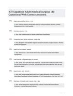 ATI Capstone Adult medical surgical |40 Questions| With Correct Answers.