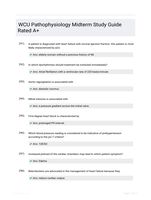 WCU Pathophysiology Midterm Study Guide Rated A+
