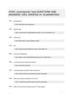 HVAC Journeyman Test QUESTIONS AND ANSWERS 100% VERIFIED A+ GUARANTEED