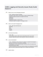 D385: Logging and Security Issues Study Guide Rated A+