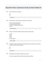 Skywest Indoc Questions Study Guide Graded A+