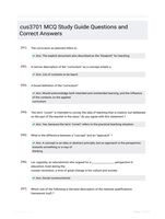 cus3701 MCQ Study Guide Questions and Correct Answers