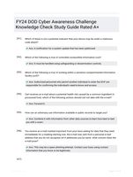 FY24 DOD Cyber Awareness Challenge Knowledge Check Study Guide Rated A+