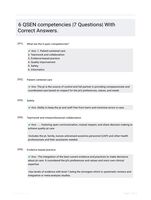 6 QSEN competencies |7 Questions| With Correct Answers.