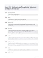 Accy 201 final ole miss Study Guide Questions and Correct Answers