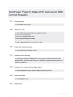 CorePower Yoga C1 Class |187 Questions| With Correct Answers.