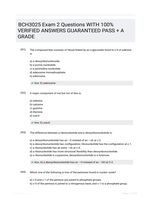 BCH3025 Exam 2 Questions WITH 100% VERIFIED ANSWERS GUARANTEED PASS + A GRADE