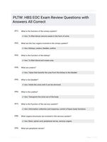 PLTW: HBS EOC Exam Review Questions with Answers All Correct