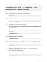 BMW Associate level ASE test Study Guide Questions and Correct Answers