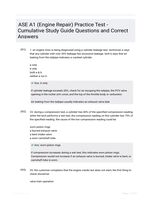 ASE A1 (Engine Repair) Practice Test - Cumulative Study Guide Questions and Correct Answers