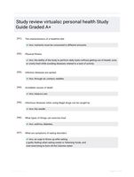 Study review virtualsc personal health Study Guide Graded A+