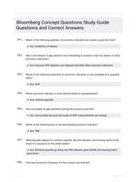 Bloomberg Concept Questions Study Guide Questions and Correct Answers