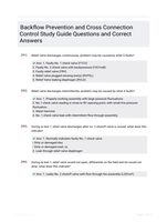 Backflow Prevention and Cross Connection Control Study Guide Questions and Correct Answers