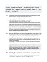 Praxis (5511) Practice: Citizenship and Social Science 30 CORRECTLY ANSWERED QUESTIONS LATEST UPDATE