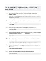 ss24cxwb cx survey dashboard Study Guide Graded A+