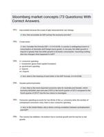 bloomberg market concepts |73 Questions| With Correct Answers.