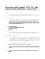 bloomberg market concepts QUESTIONS AND ANSWERS 100% VERIFIED A+ GUARANTEED