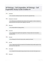 AP Biology - Cell Organelles, AP Biology - Cell Organelles Study Guide Graded A+