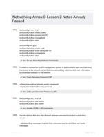 Networking-Annex D-Lesson 2-Notes Already Passed