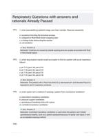 Respiratory Questions with answers and rationals Already Passed