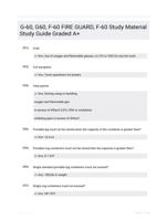 G-60, G60, F-60 FIRE GUARD, F-60 Study Material Study Guide Graded A+